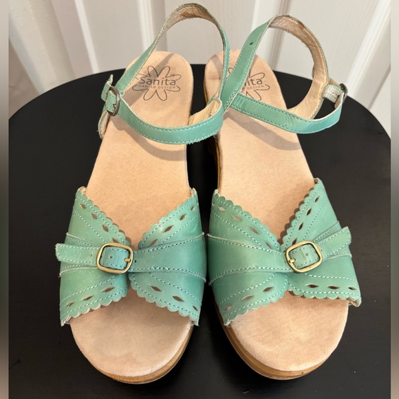 Sanita adjustable teal / mint sandals, size 41 - Picture 3 of 5